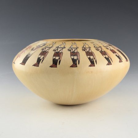 Alternative view of Sahmie, Ida -  Bowl with Rainbow Yei and Eight Day Chant Dancers (1993)