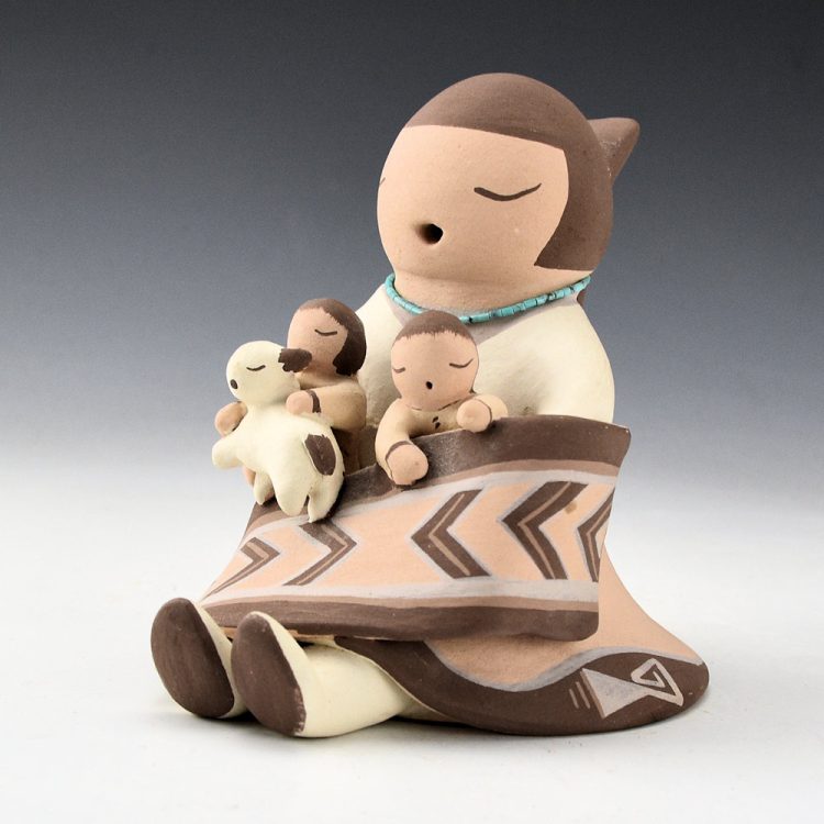 Teller, Stella - Storyteller with Two Children and Lamb (1997)
