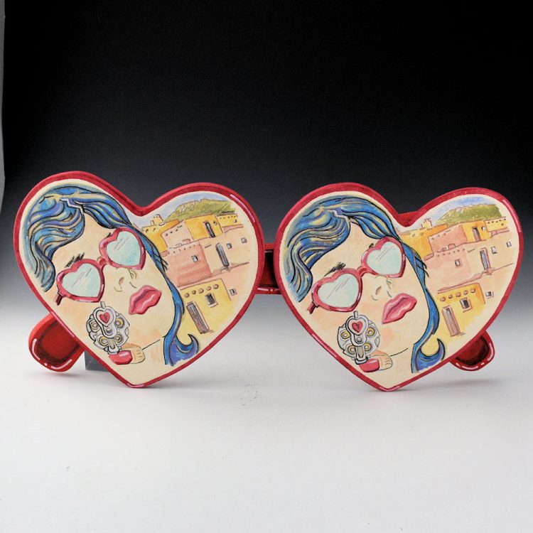 Folwell, Susan - "1988" Clay Heart Shaped Sunglasses