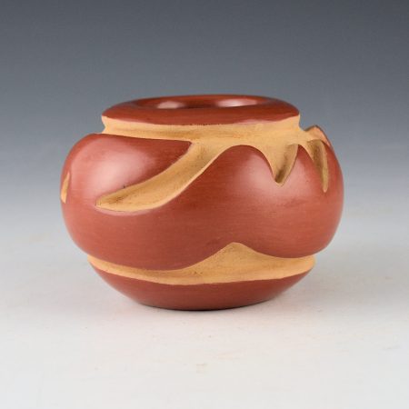Alternative view of Suazo, Anita - Carved Red Bowl with Avanyu (1970s)