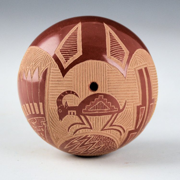 Lonewolf, Joseph - Mimbres Big Horn Sheep Seedpot (1975)