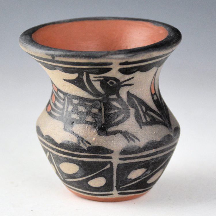 Tenorio, Franklin  - Small Water Jar with Two Pueblo Birds - Image 2