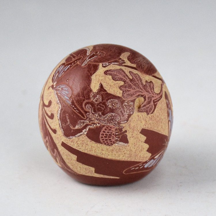 Lonewolf, Joseph - "Nuts" Squirrel and Butterflies Seedpot (1988)