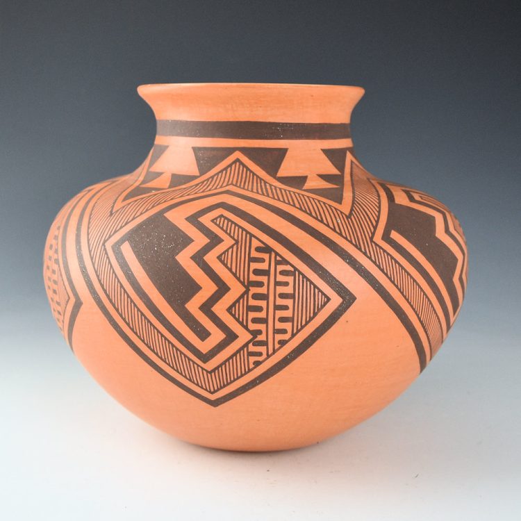 Nahohai, Randy - Red Water Jar with Rain and Star Designs (1996) - Image 3