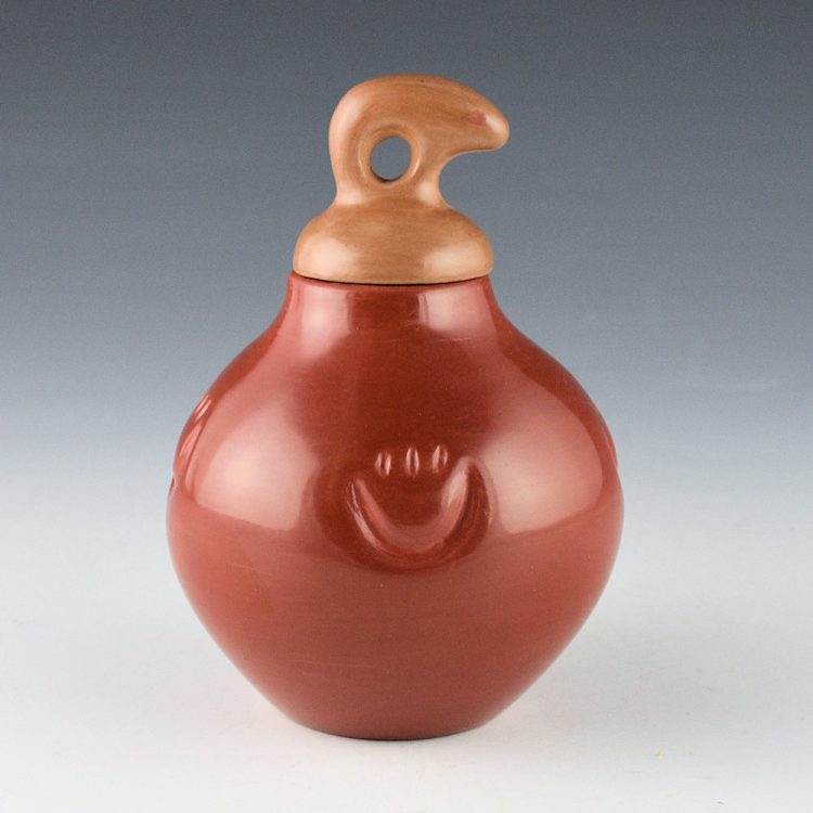 Roller, Susan - Red Jar with Bear Paws and Tan Bear Lid (1997)