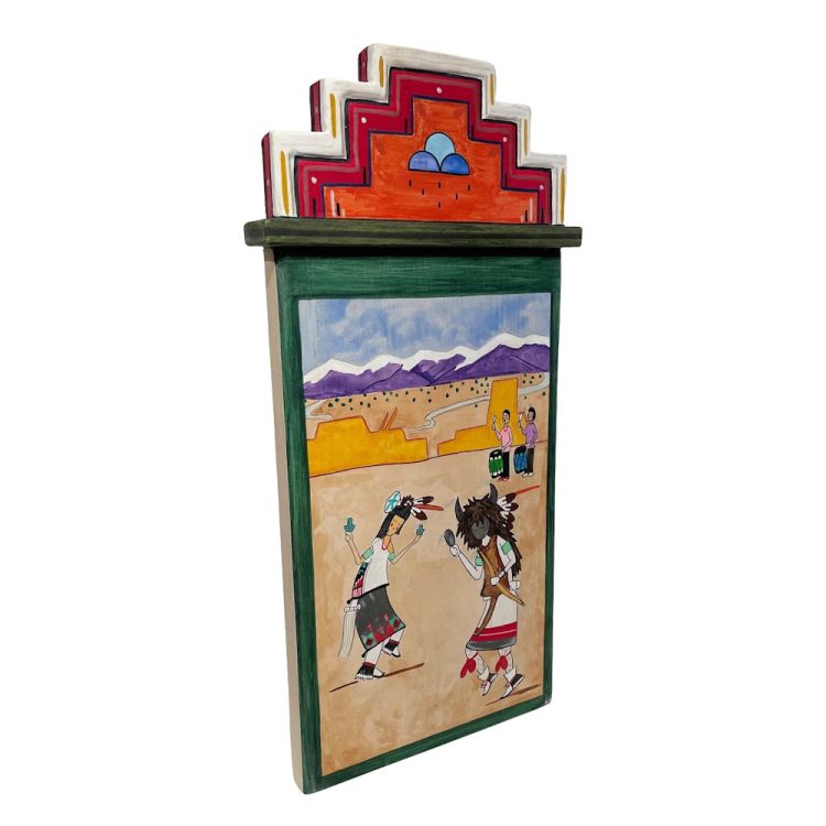 Garcia, Jason & Vicente Telles - "Our Lady of Guadalupe, Dec. 12 Pojoaque Pueblo" Wood, 2 Pieces - Image 6