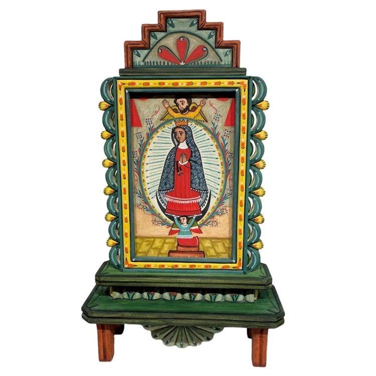 Garcia, Jason & Vicente Telles - "Our Lady of Guadalupe, Dec. 12 Pojoaque Pueblo" Wood, 2 Pieces - Image 2