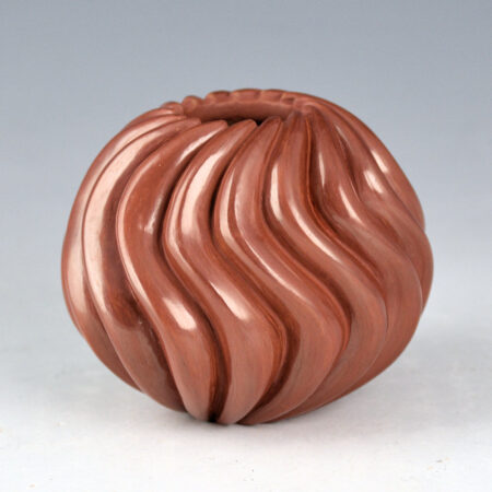 Youngblood, Nancy - Red 16 Rib "S" Swirl Melon Bowl (2023)