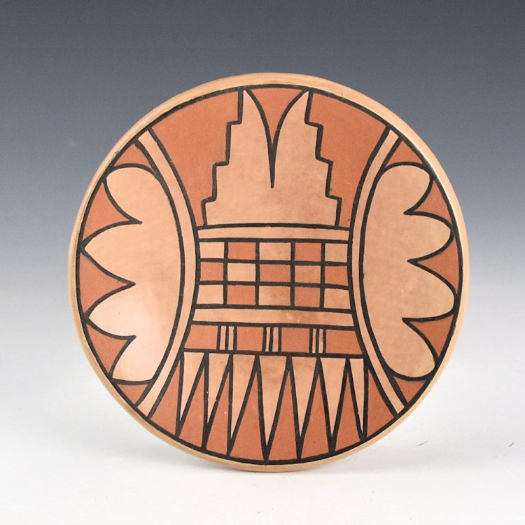 Blue Corn - Small Polychrome Plate with Butterfly Design (1987)