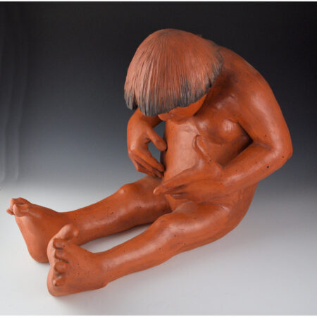 Alternative view of Swentzell, Roxanne - "No Roots" Original Clay Figure (1998)