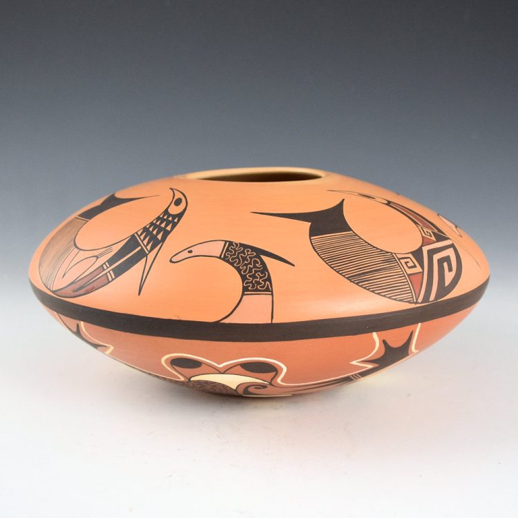 Tahbo, Mark - 8" Wide Bowl with 8 Fish and Frog (2005)