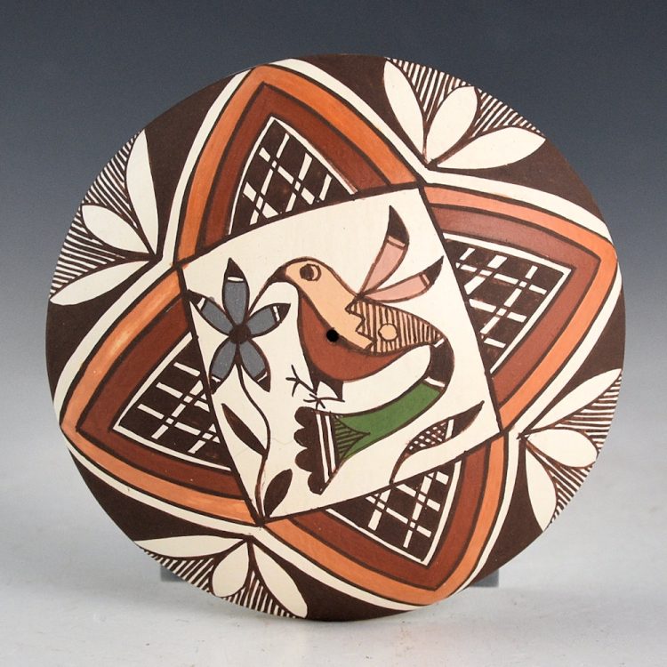 Lewis-Garcia, Diane - Polychrome Seedpot with Hummingbird