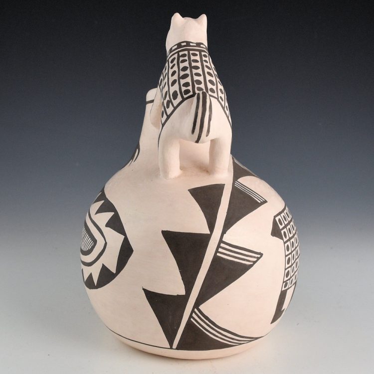 Shields, Ethel - Jar with Birds and Mountain Lion Handle (1970s) - Image 3