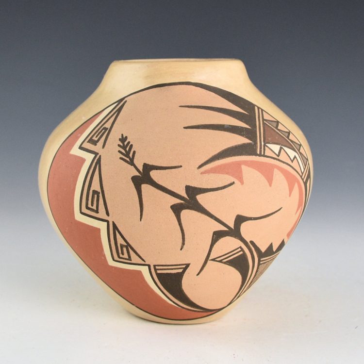 Fragua, Juanita - Jar with Polychrome Corn Design (1990s)