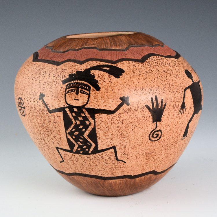 Namoki, Lawrence - "Anasazi II" Jar with Petroglyph Designs - Image 2