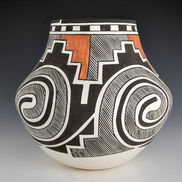 Sarracino, Myron - Tall Jar with Tularosa Swirls, Rain, and Clouds - Image 2