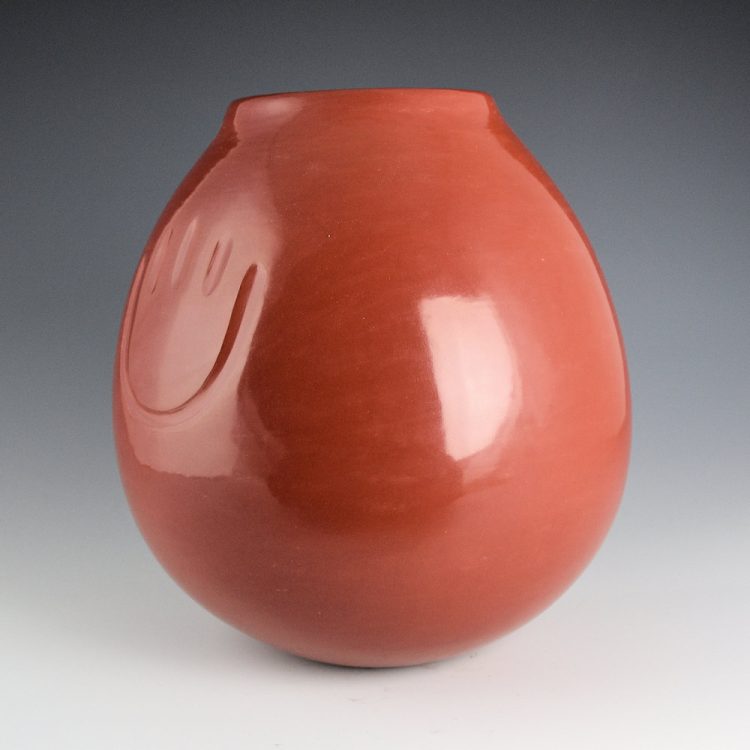 Garcia, Tina - Tall Red Jar with Two Bear Paws (1990s) - Image 4