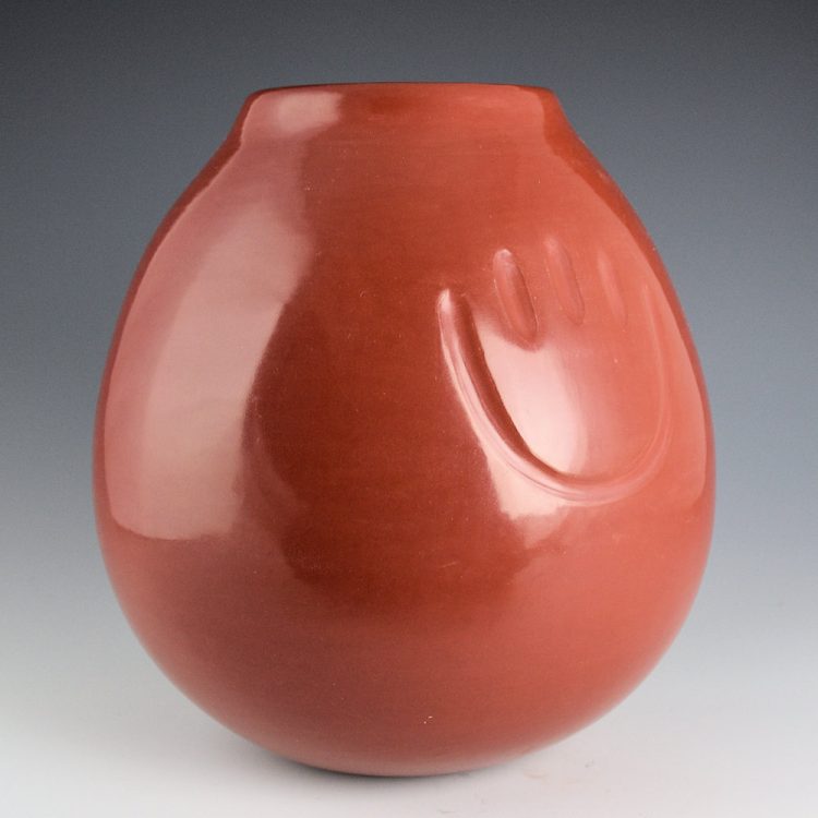 Garcia, Tina - Tall Red Jar with Two Bear Paws (1990s) - Image 2