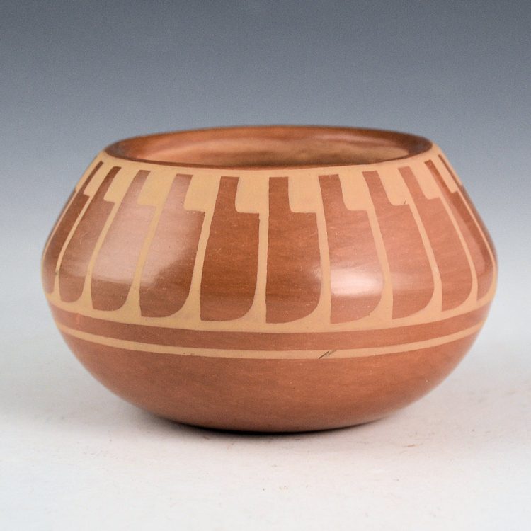 Blue Corn - Small Red Bowl with 25 Feathers (1970s) - Image 3