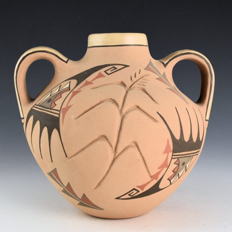 Fragua, Juanita - Canteen with Polychrome Corn Design (1990s)