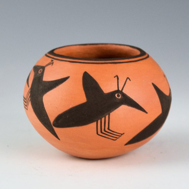 Lewis, Carmel  -Red Bowl with Mimbres Hummingbirds (2011) - Image 2