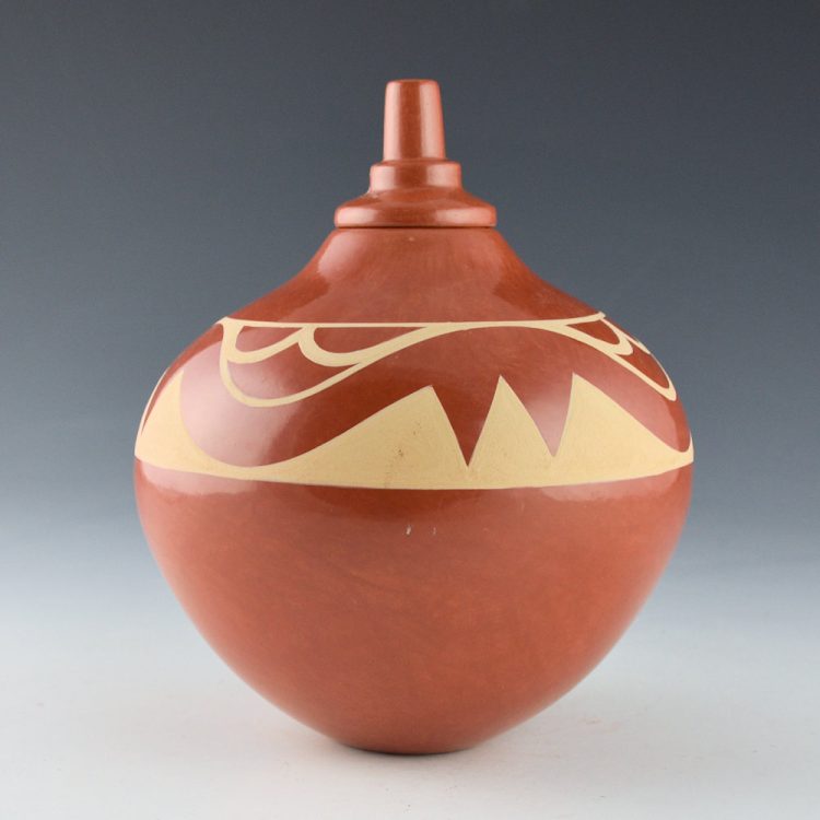 Gutierrez, Denny - Red Jar with Avanyu and Lid (2007) - Image 3