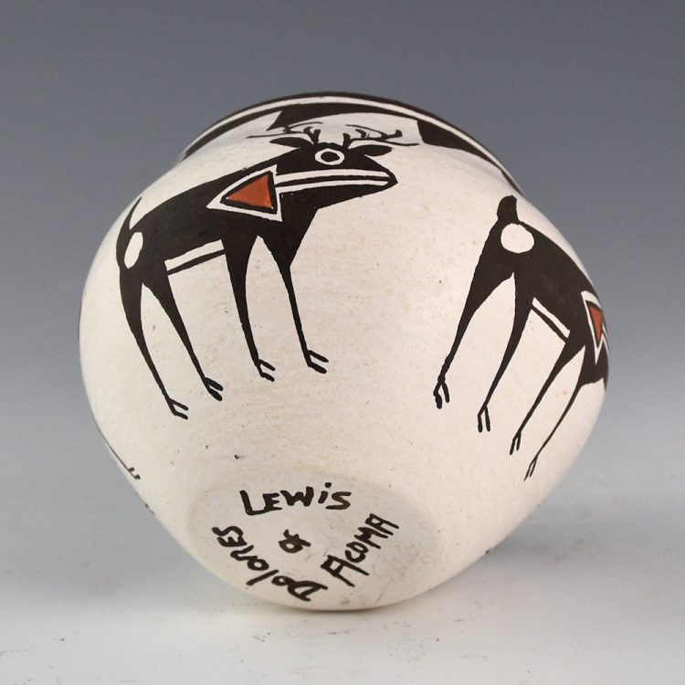 Lewis, Dolores - Jar with Four Heartline Deer (1970s) - Image 4