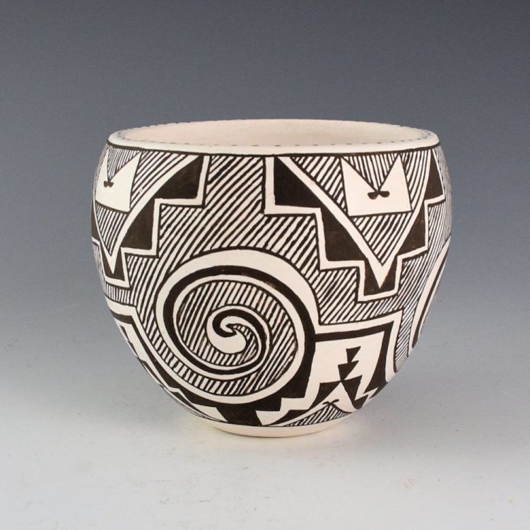 Lewis, Dolores - Bowl with Tularosa Swirl Designs (1980s)