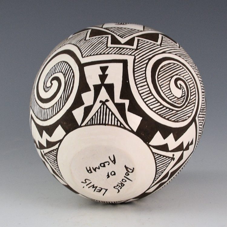 Lewis, Dolores - Bowl with Tularosa Swirl Designs (1980s) - Image 4