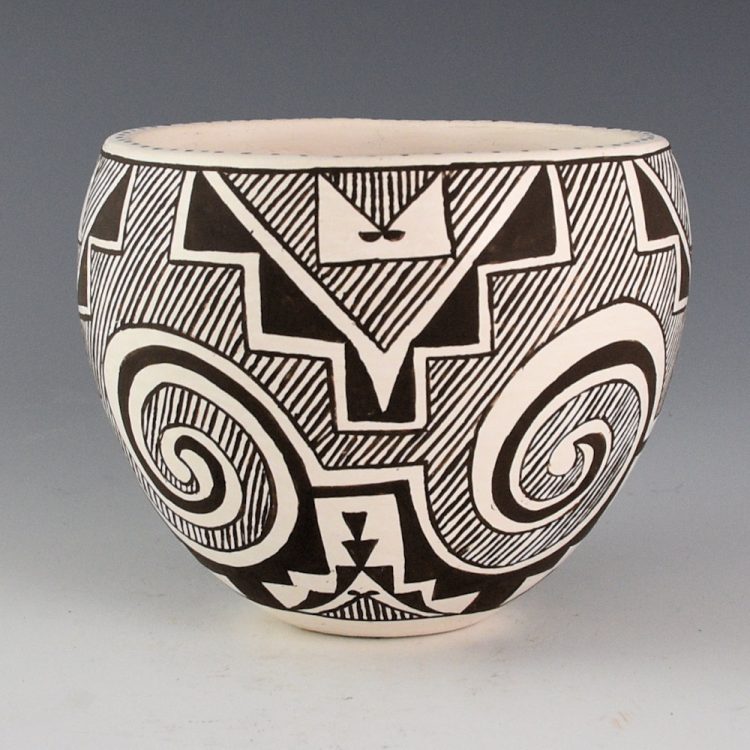 Lewis, Dolores - Bowl with Tularosa Swirl Designs (1980s) - Image 2