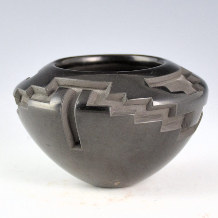 Garcia, Effie - Bowl with Deep Carved Rain Design and Bear Paws - Image 3