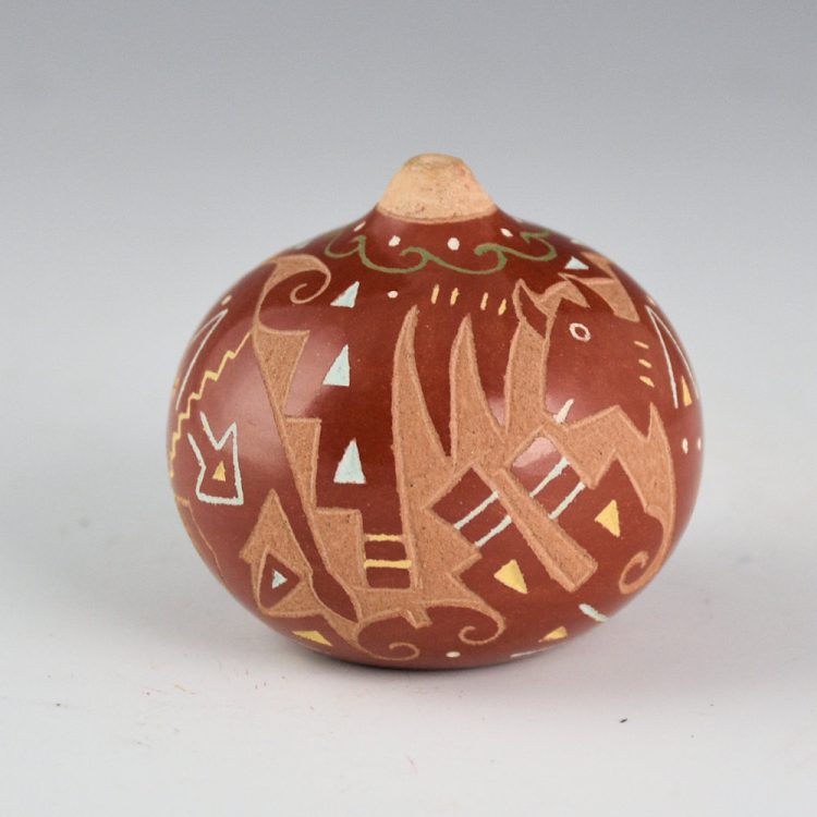 Tafoya, Emily - Red Seed Jar with Buffalo - Image 4