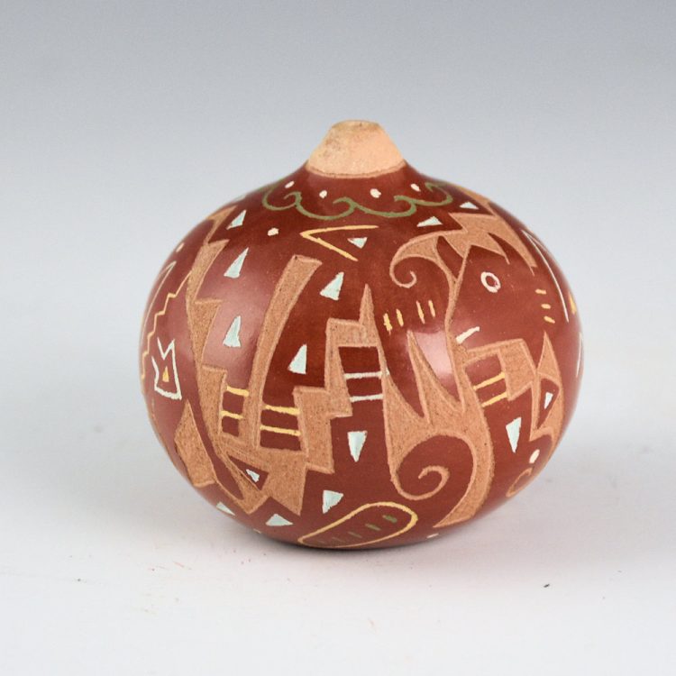 Tafoya, Emily - Red Seed Jar with Buffalo - Image 3