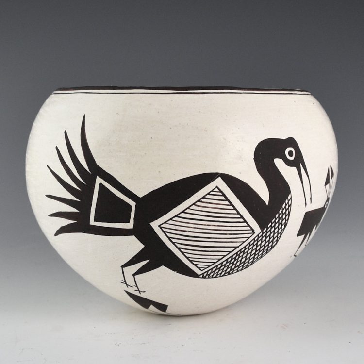 Lewis, Emma -Bowl with Mimbres Bird and Rabbit - Image 2