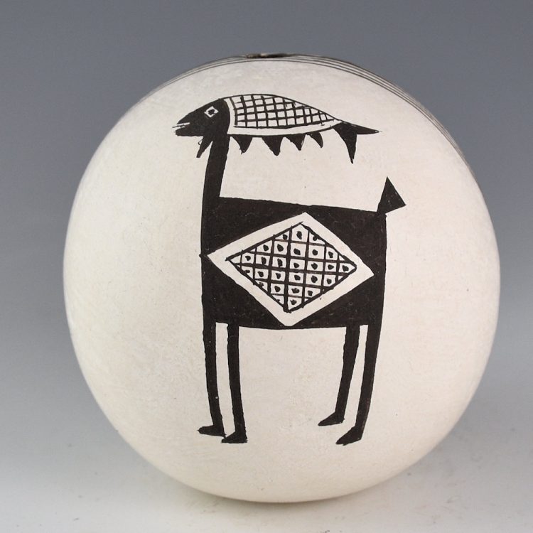 Lewis, Emma - "Mythical Mimbres Animal" Seedpot (1980s) - Image 2