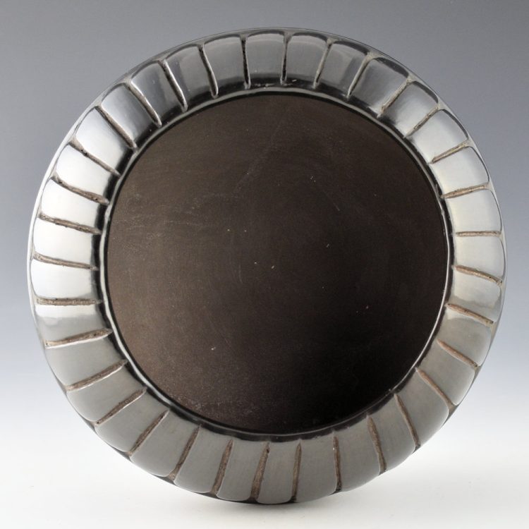 Medicine Flower, Grace, and Camilio Tafoya - Bowl with 33 Carved Feathers (1960's) - Image 4