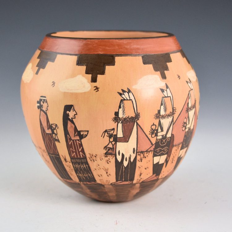 Sahmie, Ida - "Day Chant" Bowl with 10 Figures and Corn Plants (2024) - Image 4