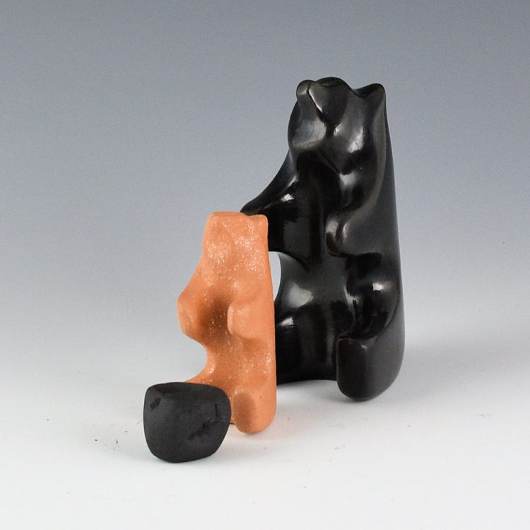 Naranjo, Jarren - Clay Bear Pair and Clay Jar (3 Pieces) - Image 3