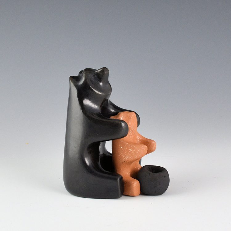 Naranjo, Jarren - Clay Bear Pair and Clay Jar (3 Pieces) - Image 2