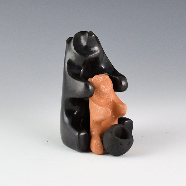 Naranjo, Jarren - Clay Bear Pair and Clay Jar (3 Pieces)