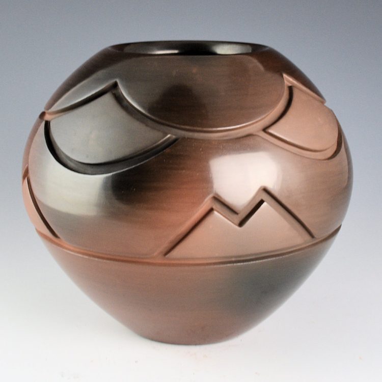 Roller, Jeff  - "Autumn Shadows" Brown Fired Jar (2024) - Image 3