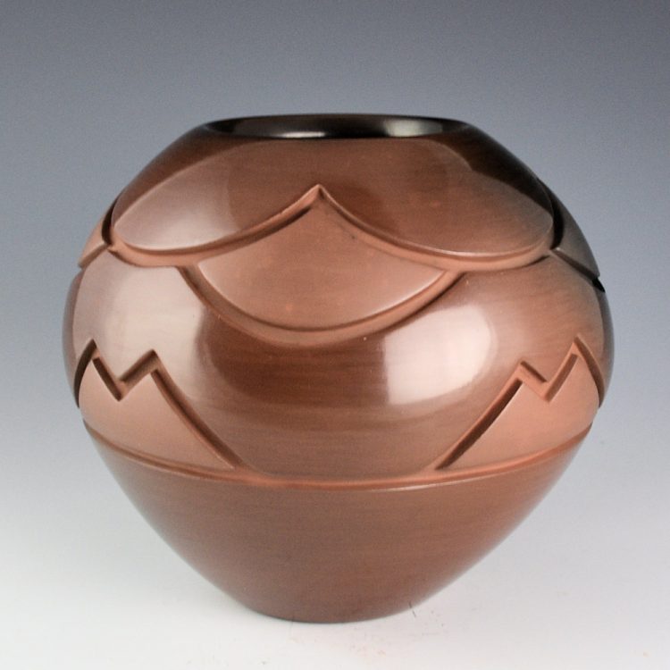 Roller, Jeff  - "Autumn Shadows" Brown Fired Jar (2024) - Image 2