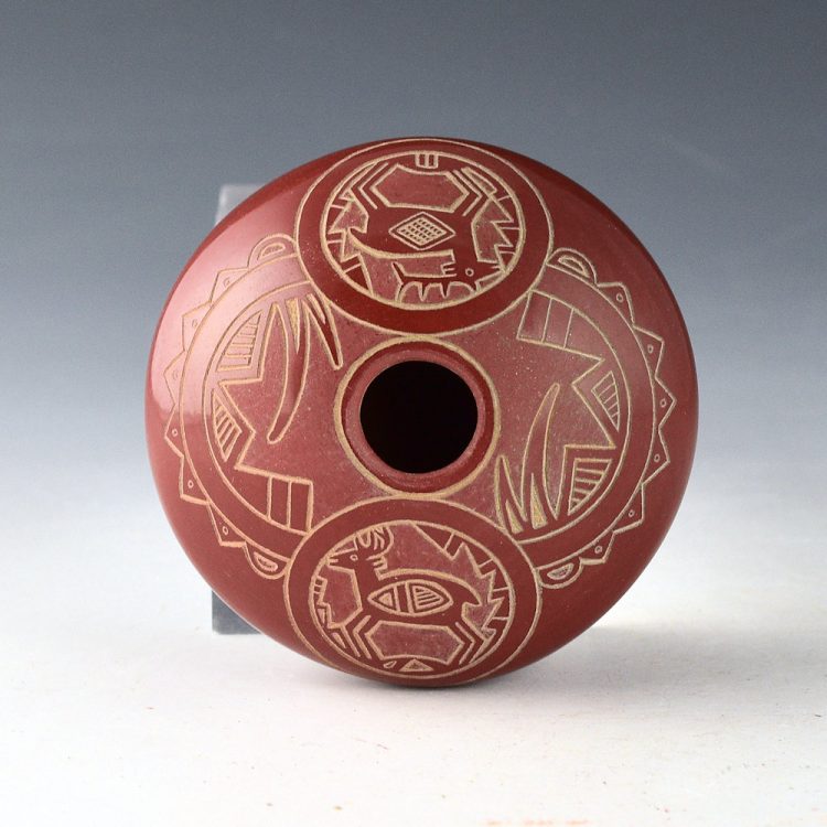 Tafoya, Ray  - Red Bowl with Mimbres Elk and Deer (1981) - Image 2