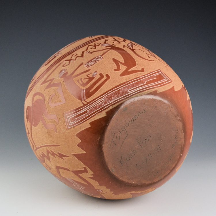 Tanner , Roy & Stella - 11" Tall "Life of the Mimbres" Jar (1991) - Image 6