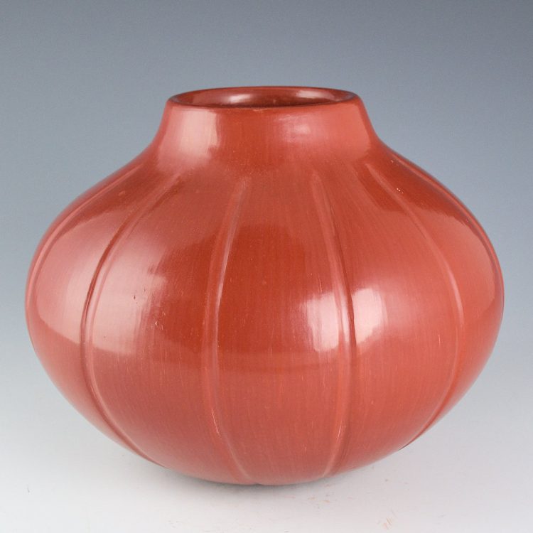 Garcia, Virginia - Red 12 Rib Melon Jar (1990s)