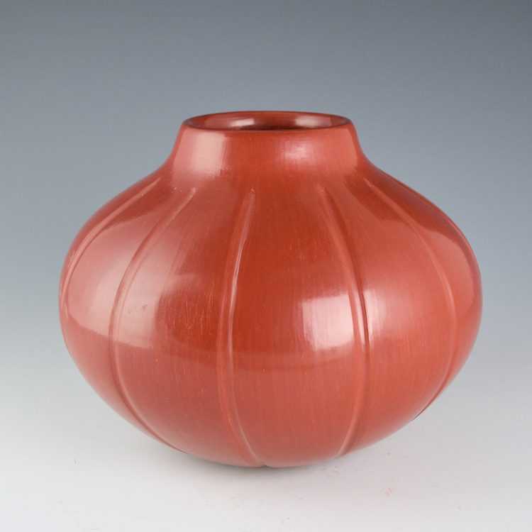 Garcia, Virginia - Red 12 Rib Melon Jar (1990s) - Image 3