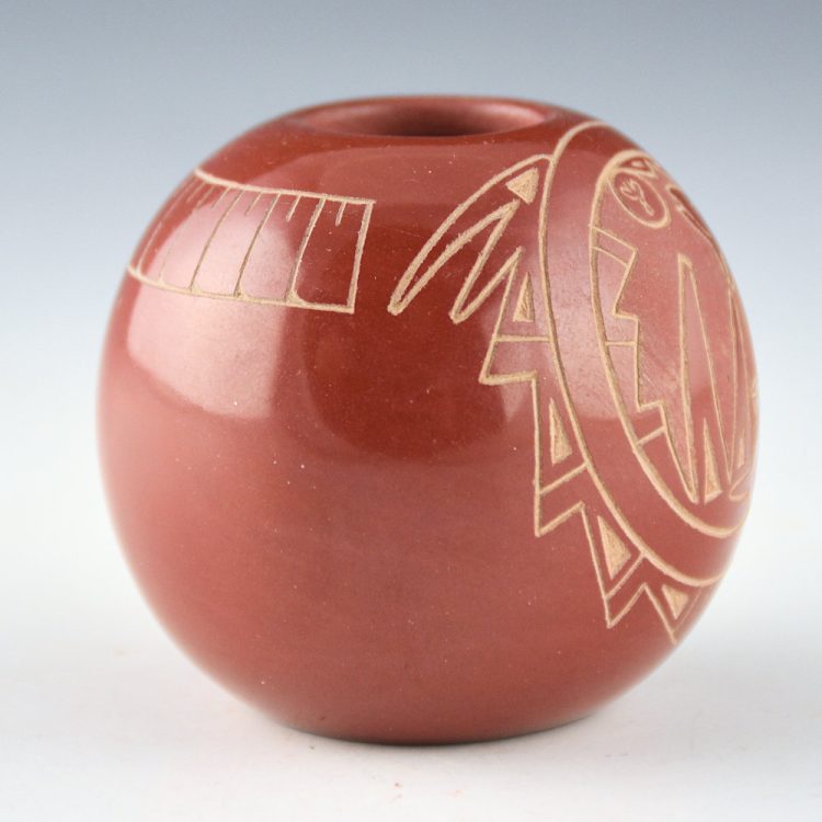 Tafoya, Ray  - Red Bowl with Mimbres Fish (1981) - Image 2