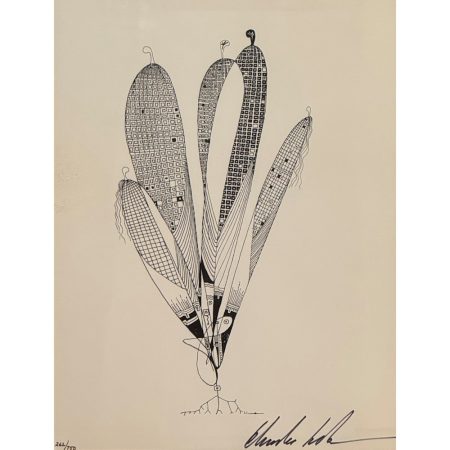 Alternative view of Loloma, Charles - Clay Kettle with Lid, Clay Cup, (1950s) and Signed Print (3 Pieces)