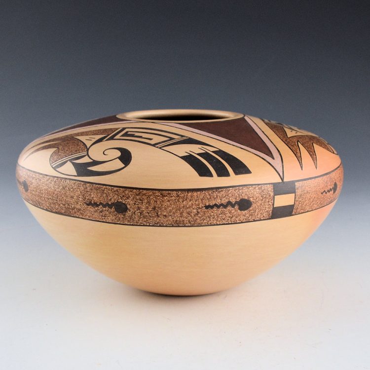 Navasie, Charles - Bowl with Swirling Birds and Star (1990s)