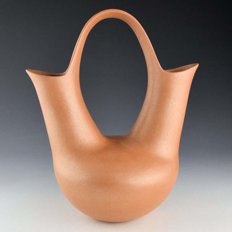 McHorse, Christine - Micaceous Indented Handle Wedding Vase (1980s)